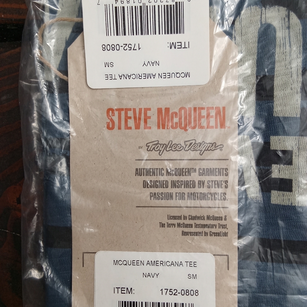 Men's Steve McQueen Blue Graphic T-Shirt Size Small - Picture 3 of 5